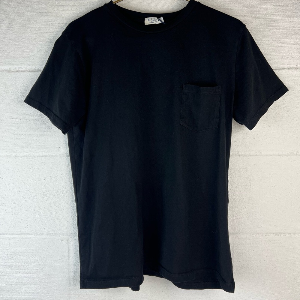 M.I.D.A. Organic Cotton Black Short Sleeve Tshirt, Large